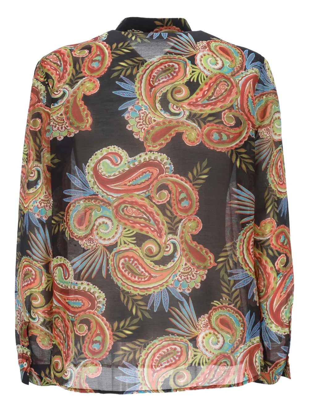 OFFICINA 36 Overhemd met paisley-print - Zwart