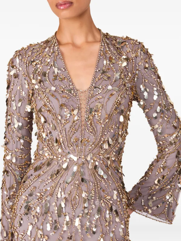 Jenny Packham Kaia Gown | Grey | FARFETCH