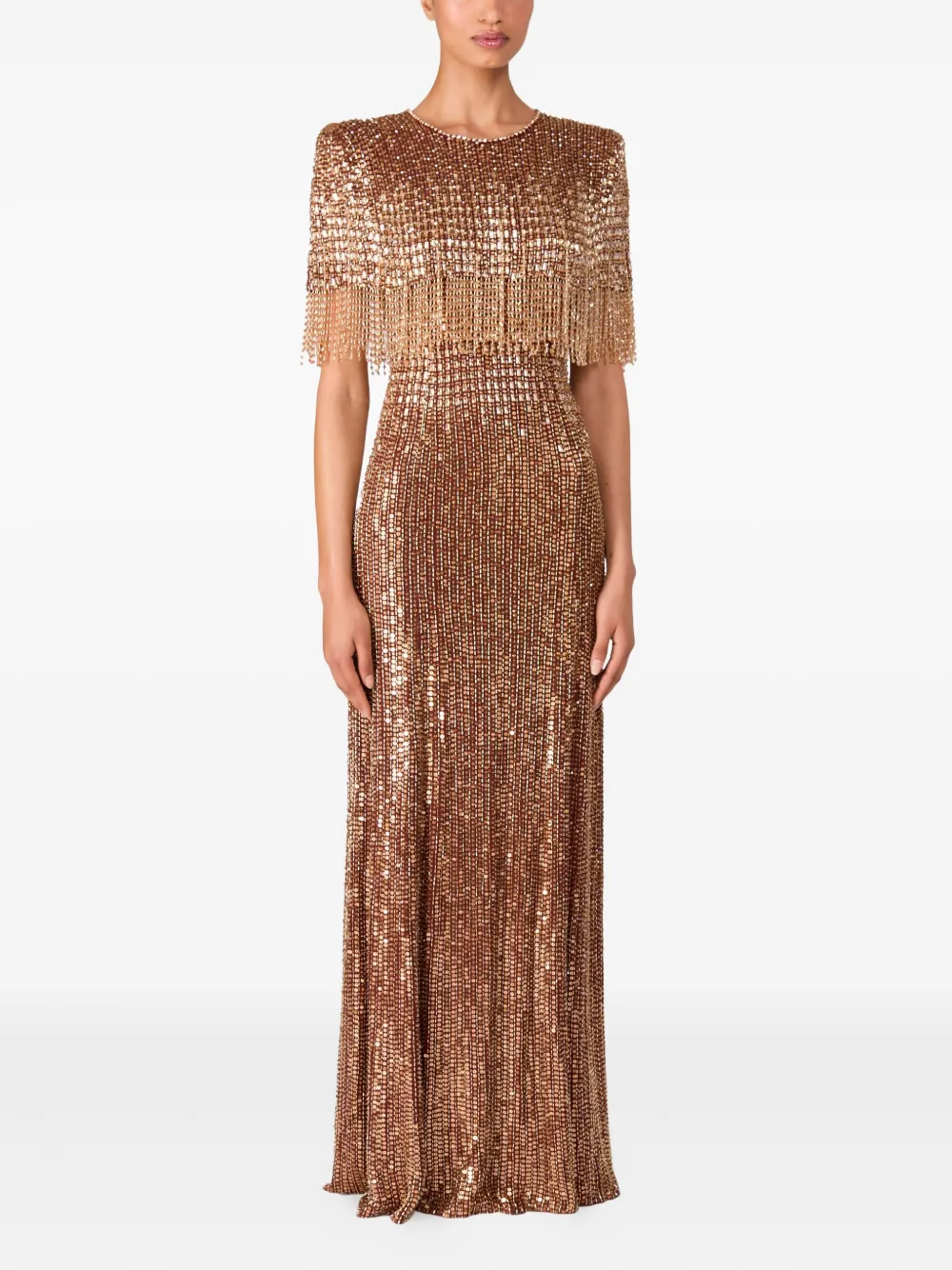Jenny Packham Lyla avondjurk - Bruin