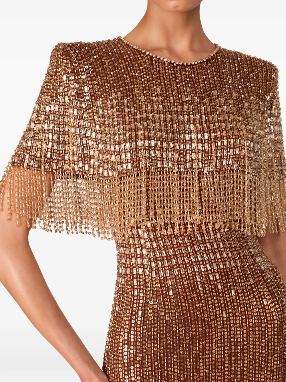 Jenny Packham Lyla avondjurk Bruin