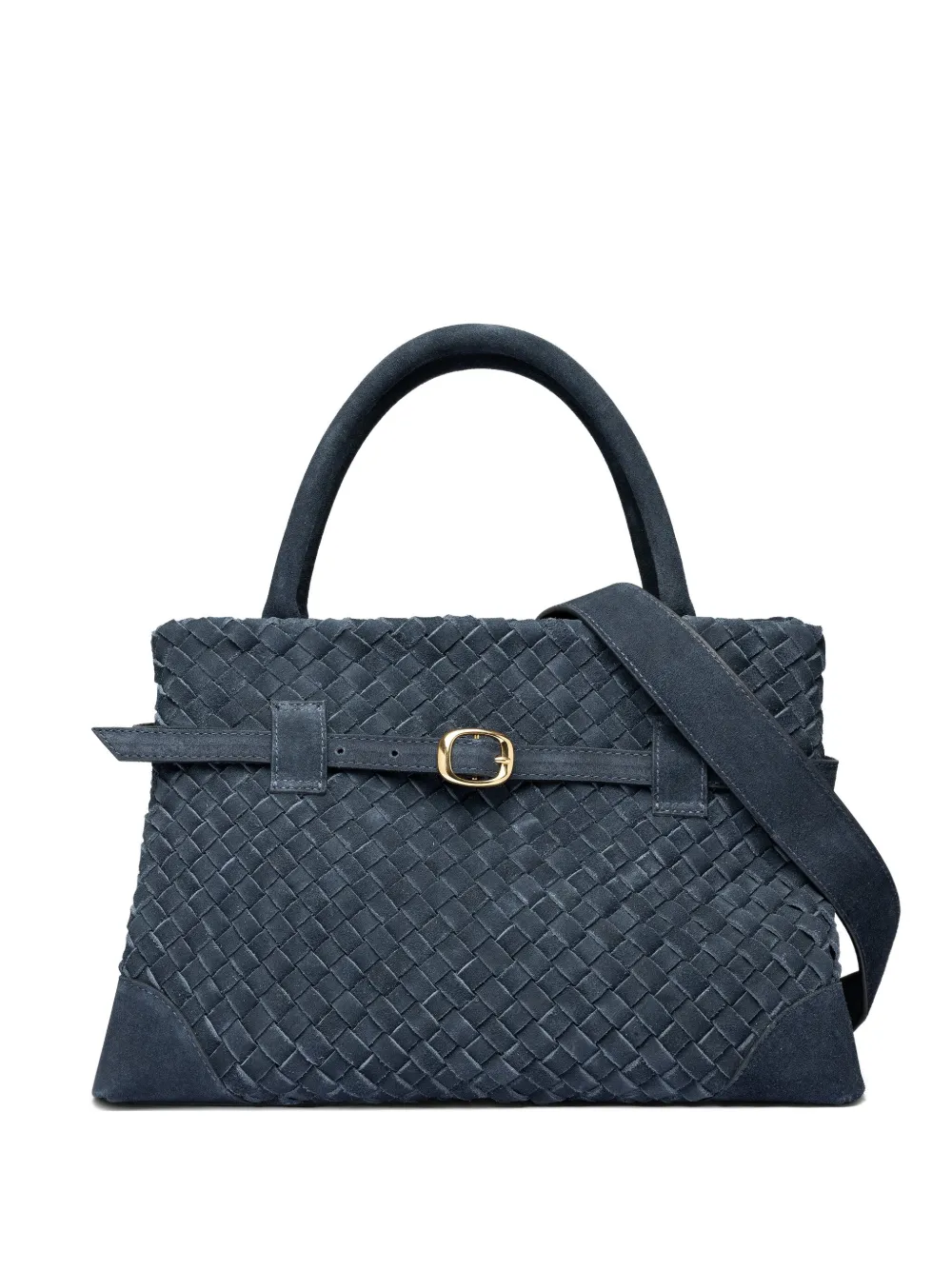 Sarah Chofakian woven leather tote bag Blauw