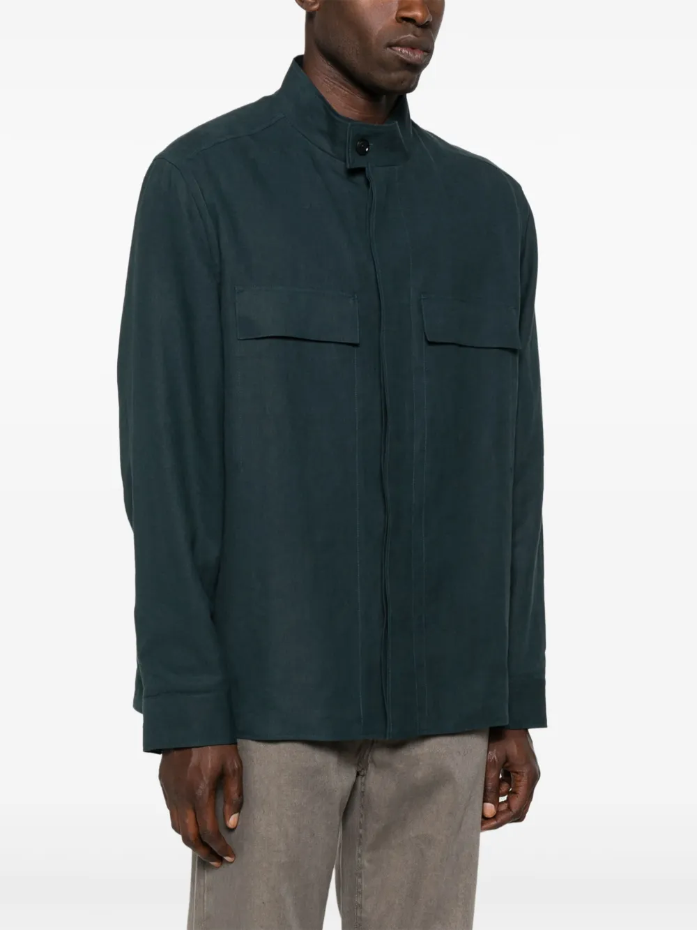 Zegna Oasi shirtjack Blauw