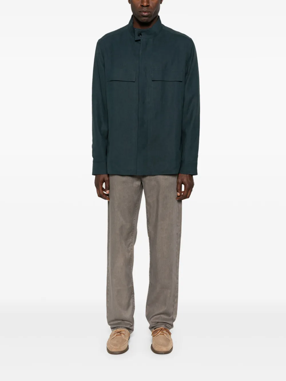 Zegna Oasi shirtjack Blauw