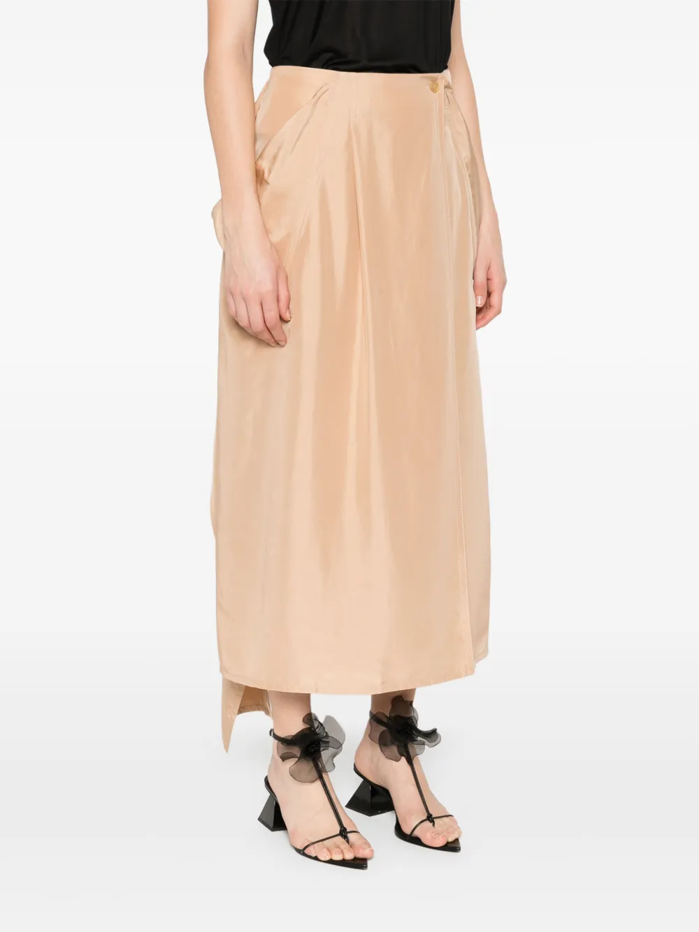 CARVEN SILK STRAIGHT SKIRT 