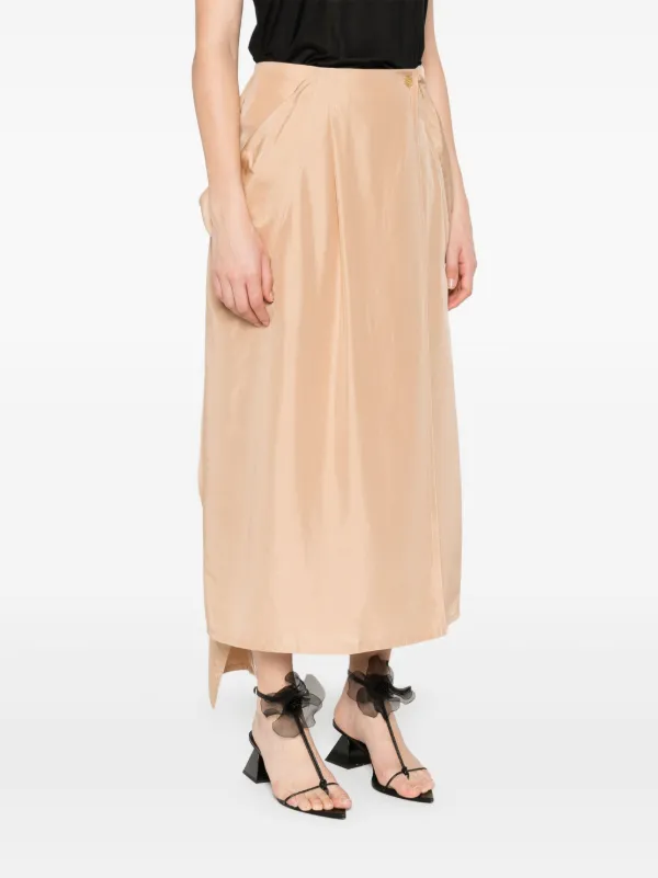 Carven Silk Straight Skirt | Neutrals | FARFETCH JO