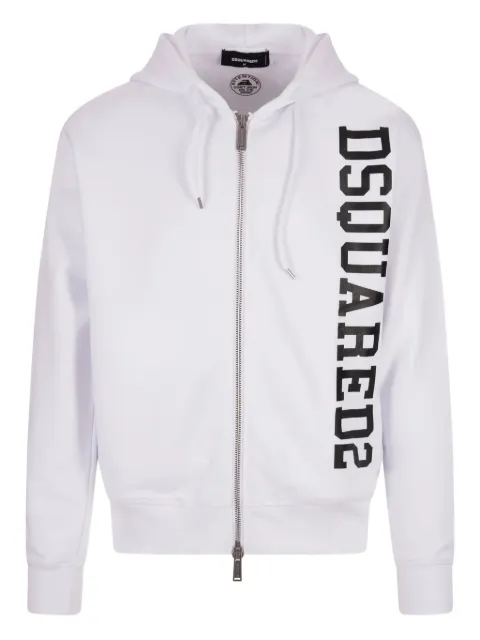 DSQUARED2 logo-detail zip-up hoodie