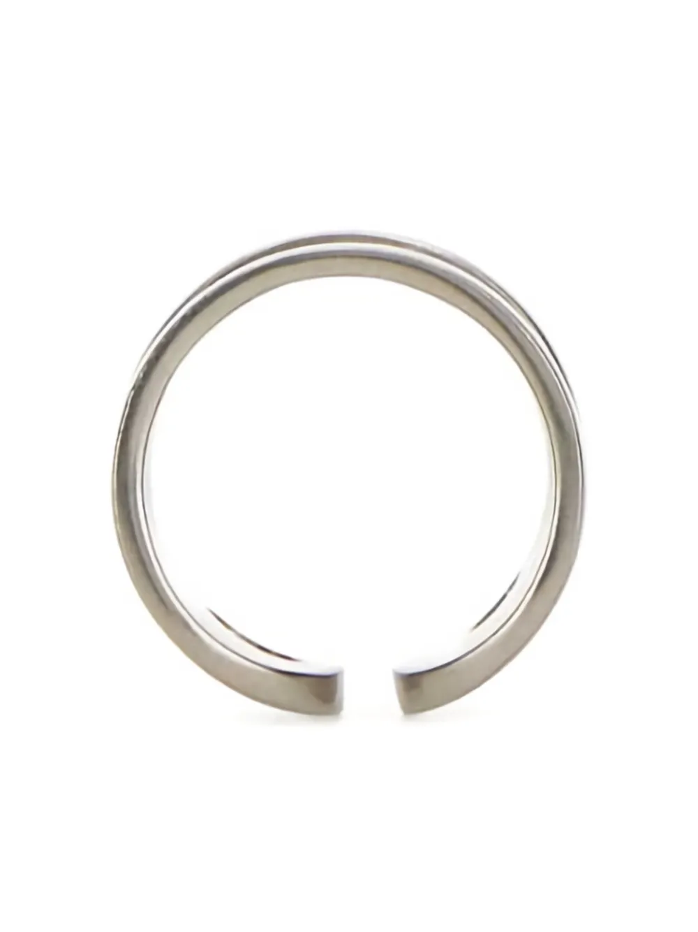 MM6 Maison Margiela logo-engraved ring - シルバートーン MM6 Maison Margiela logo-engraved ring - シルバートーン
