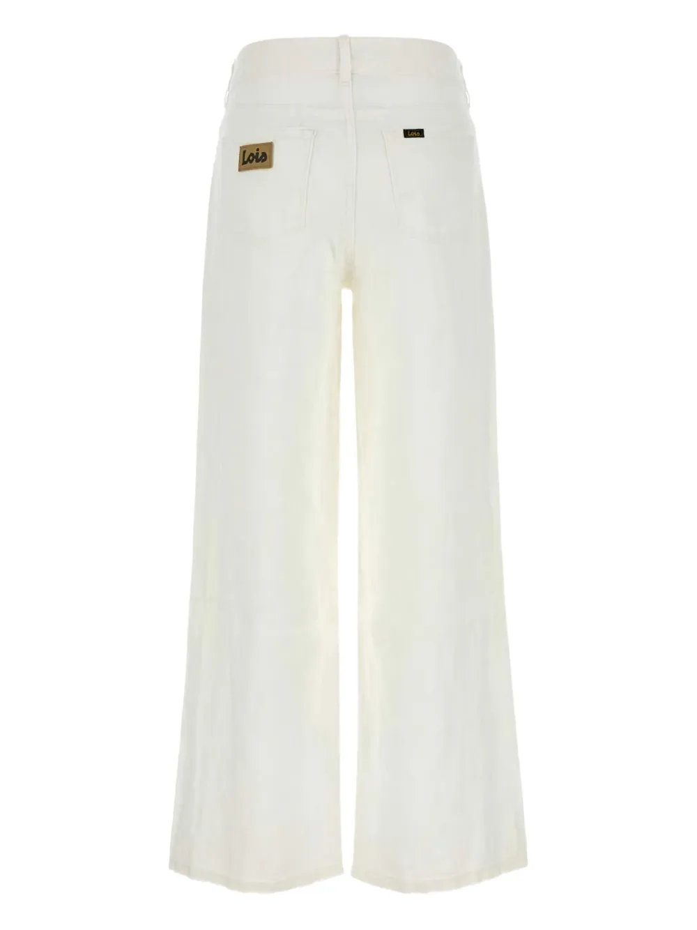 LOIS JEANS logo-patch trousers - Wit