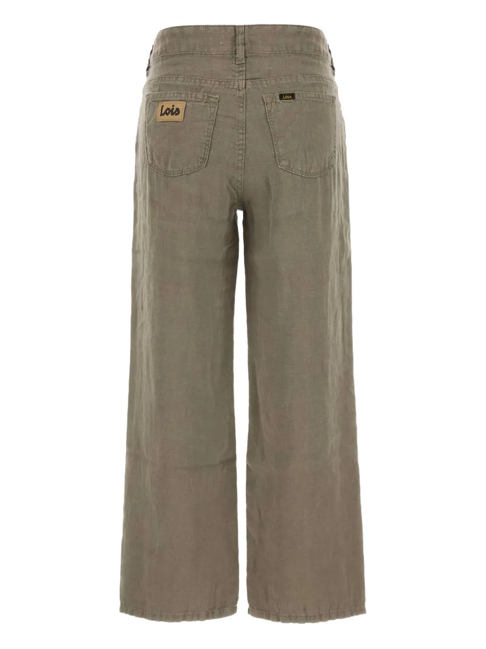 LOIS JEANS linen wide-leg trousers - Groen