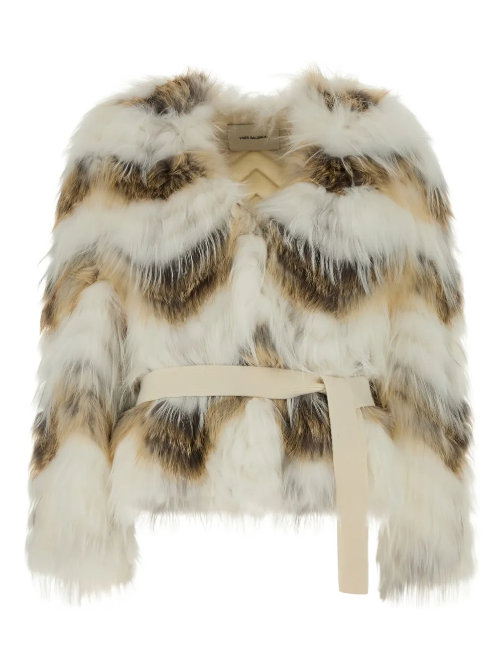 Yves Salomon belted jacket Beige