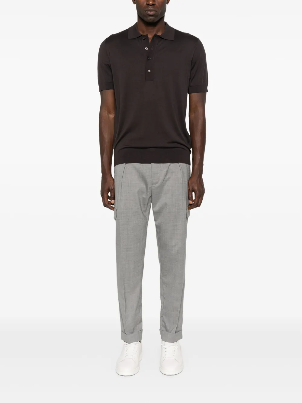 Paolo Pecora pressed-crease trousers - Grijs