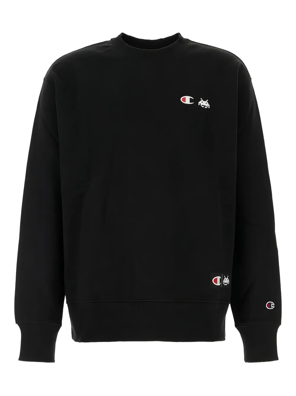 Champion suéter con cuello redondo en colaboración con Space Invaders | negro | Image 1