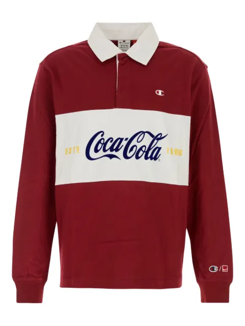Champion x Coca Cola striped polo shirt