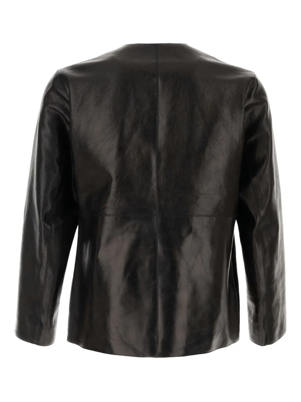 Namacheko crew-neck leather jacket | Leather Jackets | Image 2