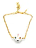 CHANEL Pre-Owned 1998 Gold Plated Soccer Ball Charm Bracelet costume bracelet