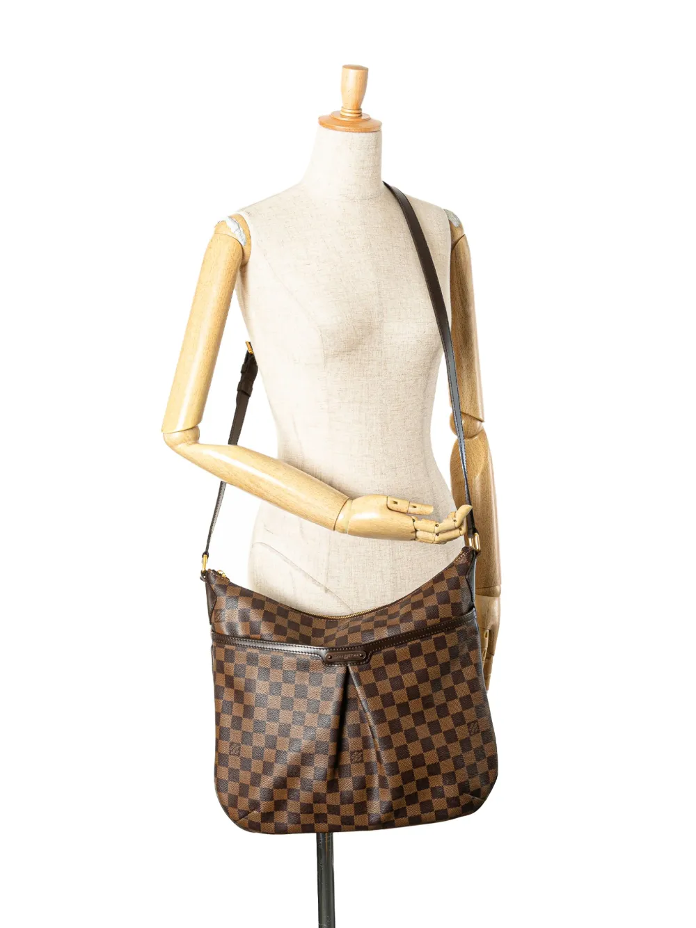 Pre-owned Louis Vuitton 2009 Damier Ebene Bloomsbury Gm Crossbody Bag