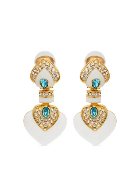 Kenneth Jay Lane Heart drop earrings 