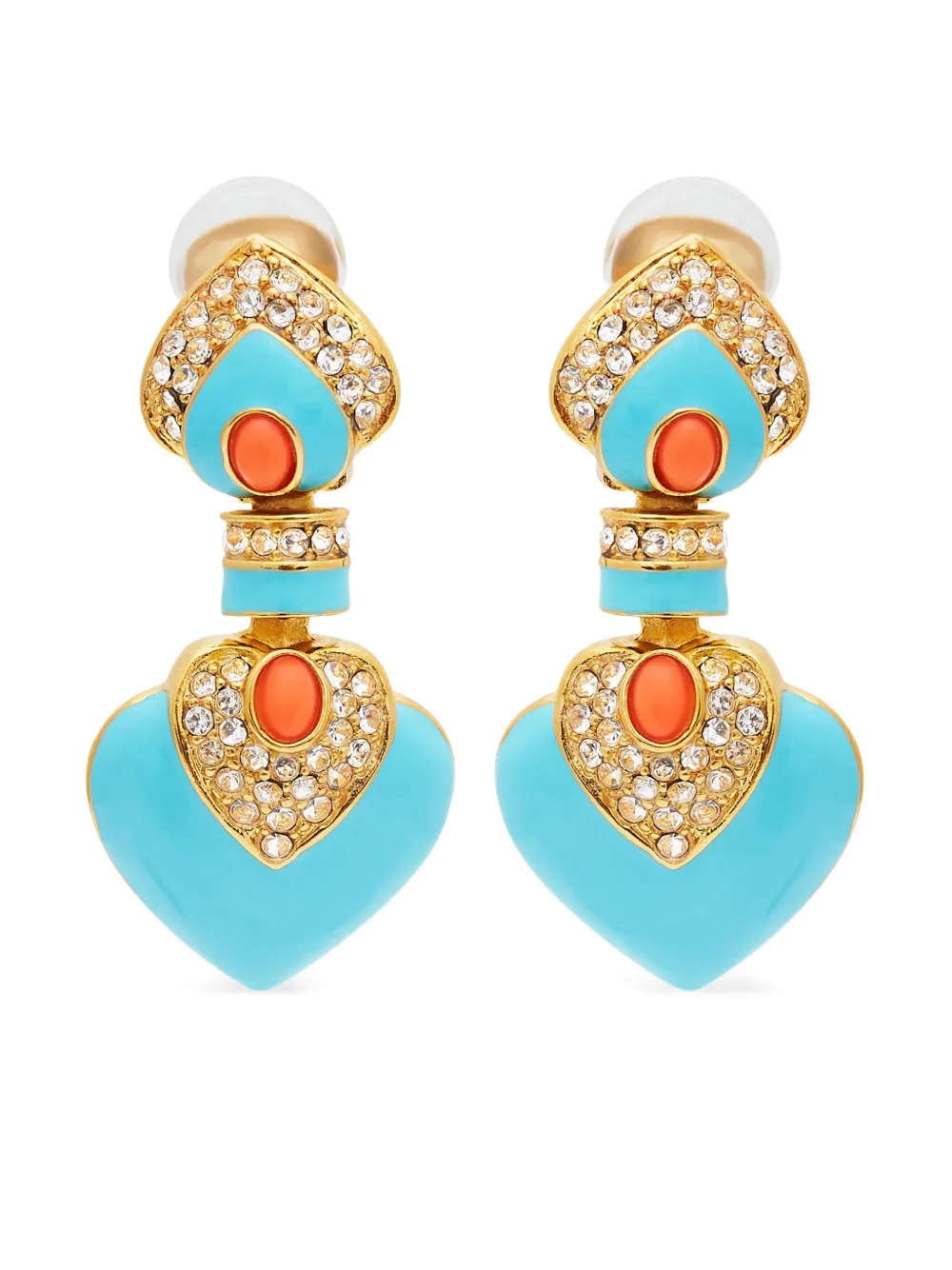 Heart drop earrings