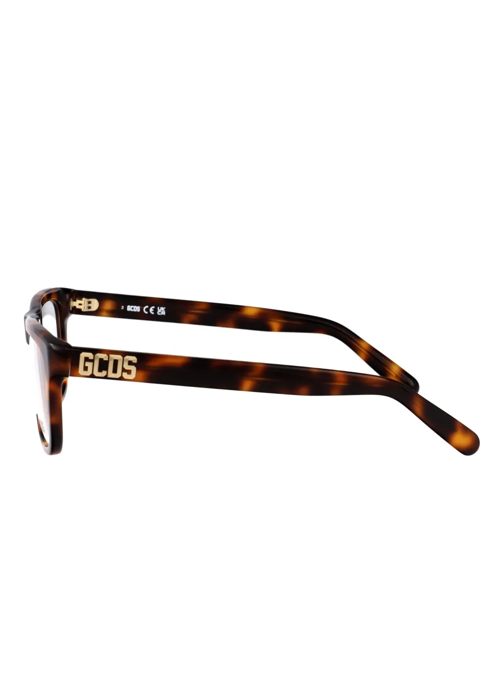 GCDS tortoiseshell rectangle-frames glasses Bruin