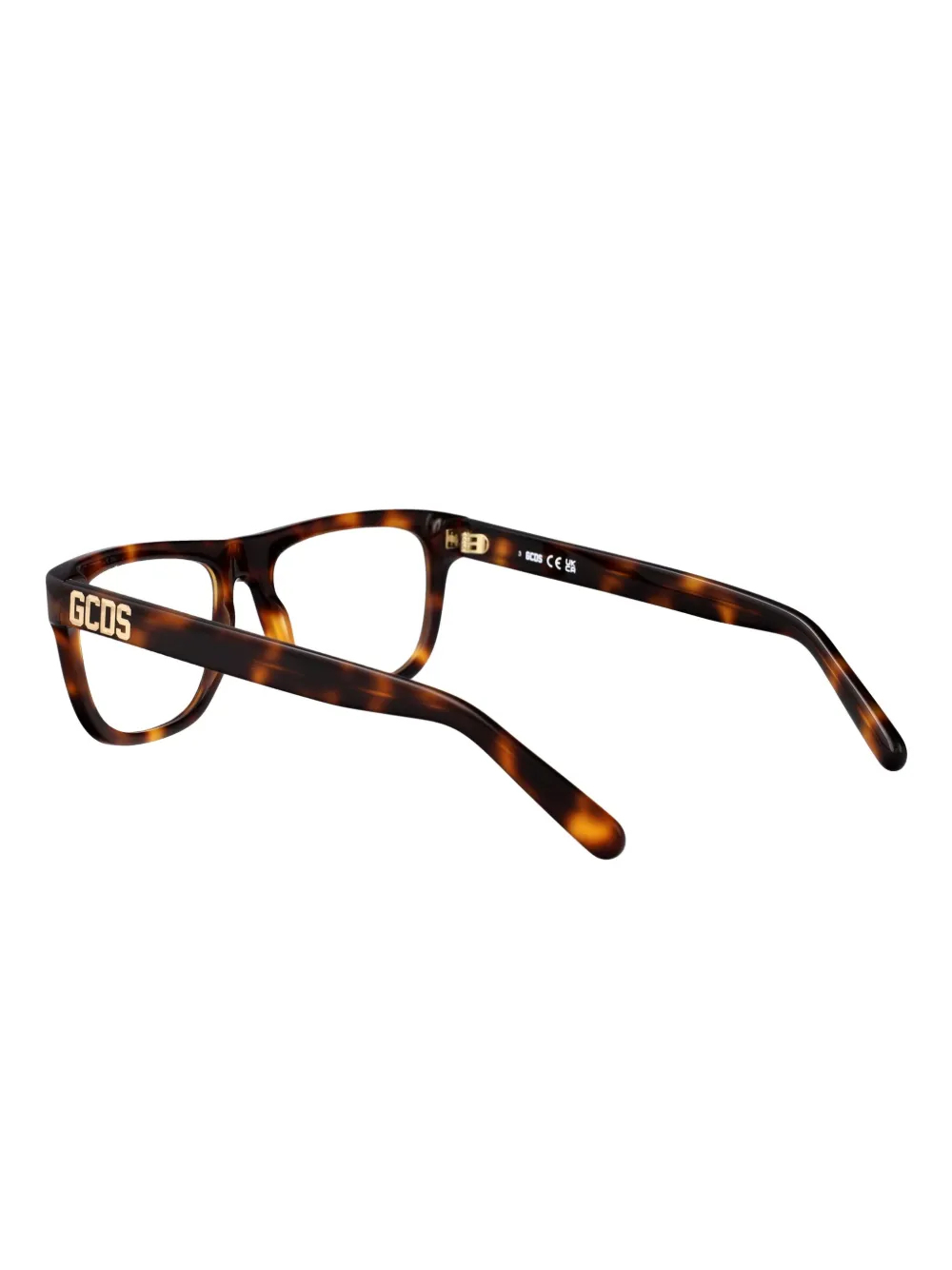 GCDS tortoiseshell rectangle-frames glasses Bruin