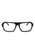 GCDS rectangle-frame glasses - Brown