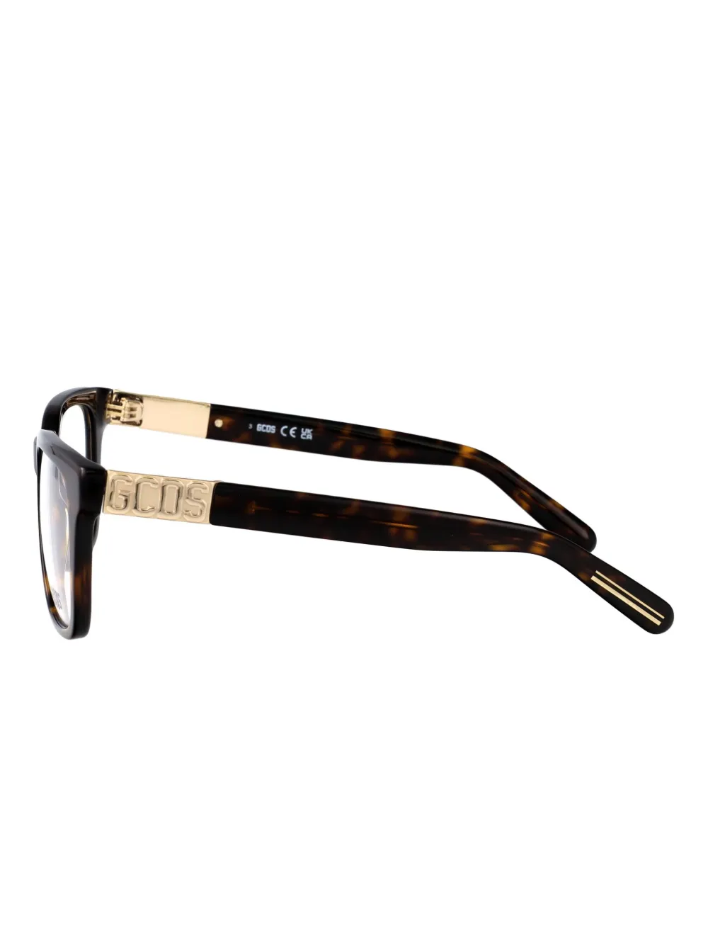 GCDS tortoiseshell logo glasses Bruin