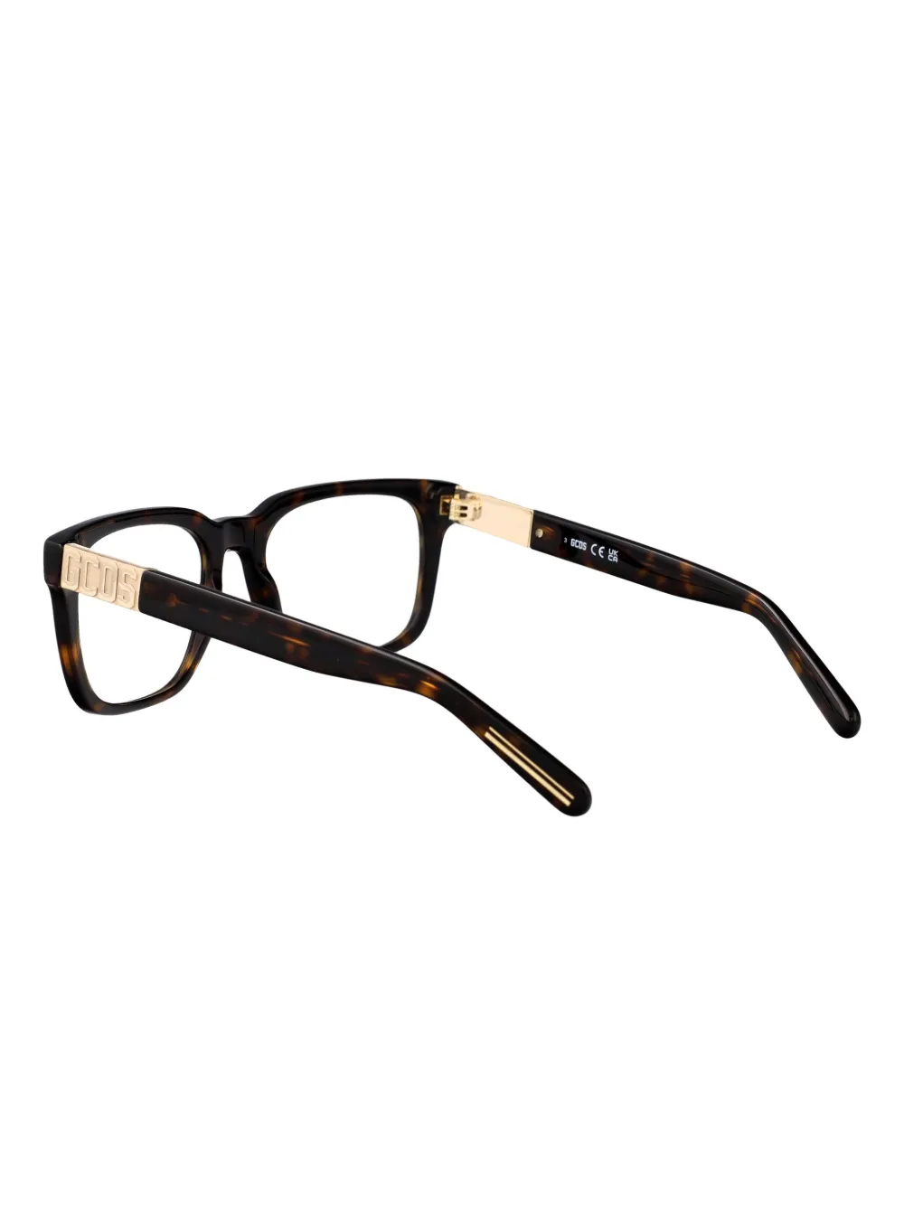 GCDS tortoiseshell logo glasses Bruin