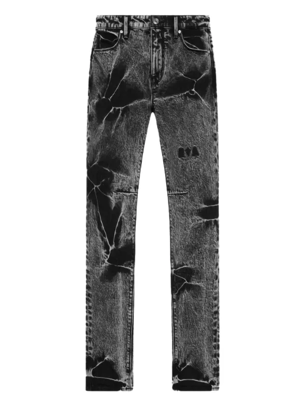 Grey Jeans Jeans For Men Paint RTA Bryant I Flower Acid Wash 