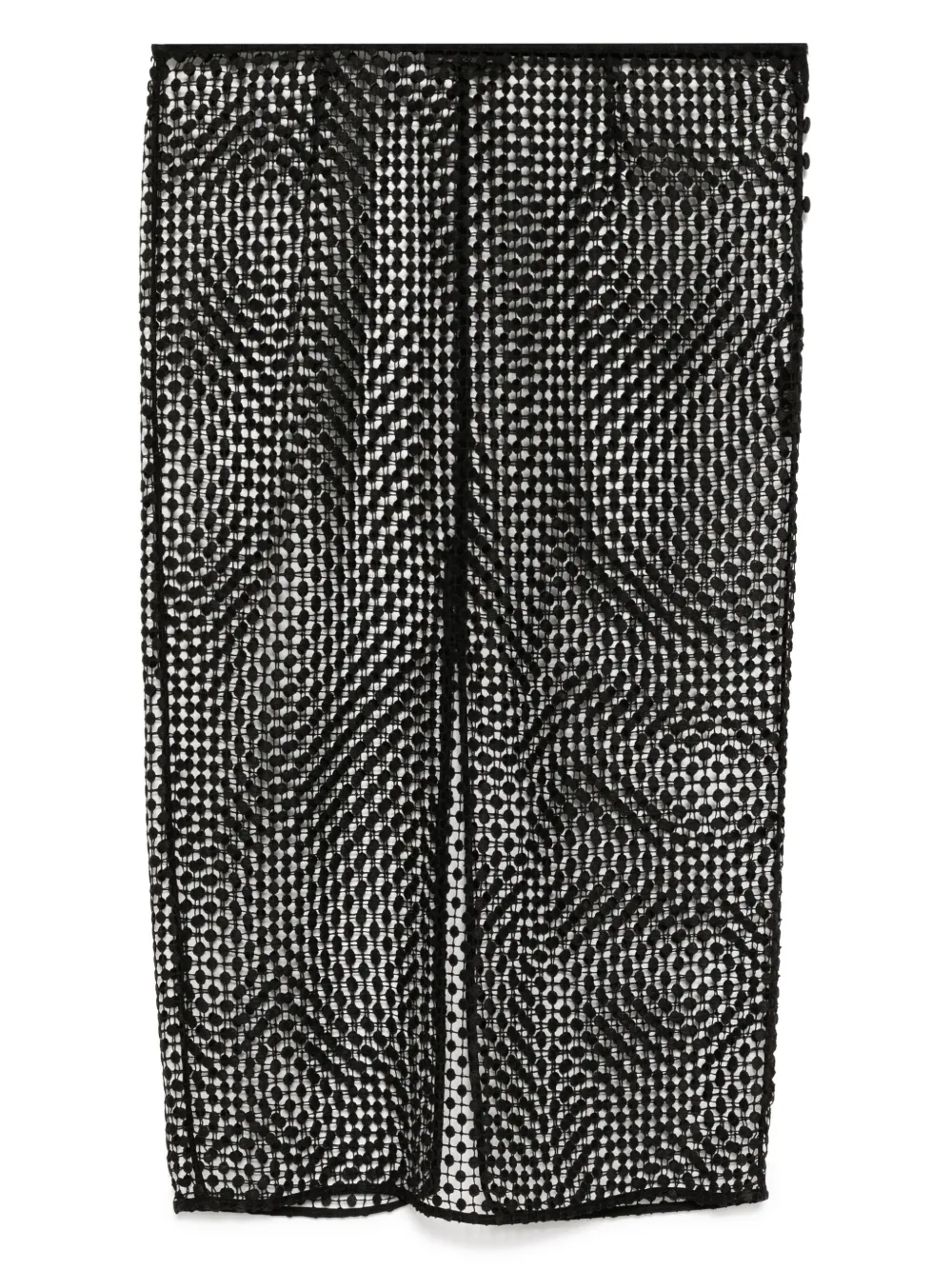 Kiki de Montparnasse Pointelle midi-rok Zwart
