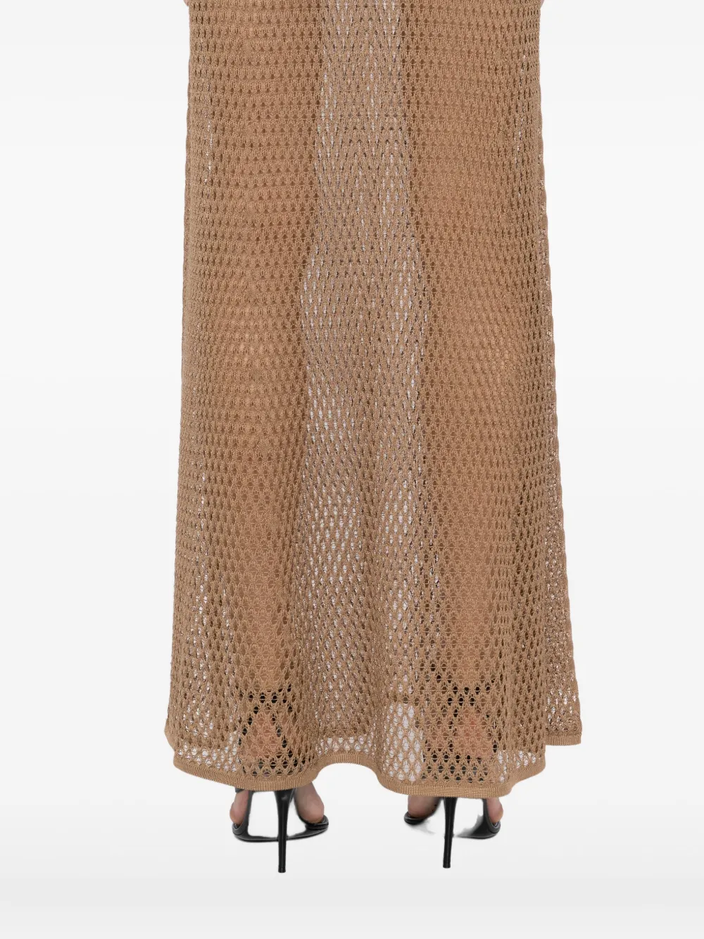 Kiki de Montparnasse Gehaakte maxi-jurk Beige