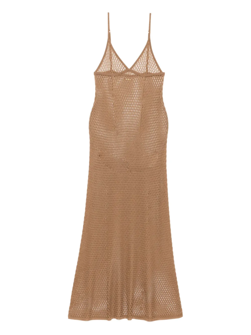 Kiki De Montparnasse Crochet Maxi Dress In Brown