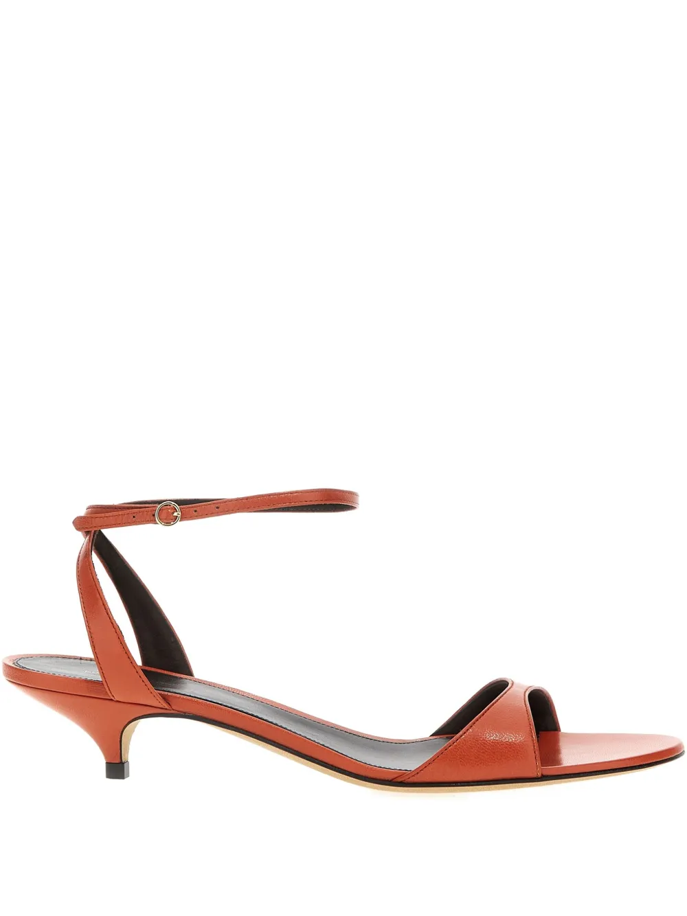 The Row kitten-heel leather sandals Brown