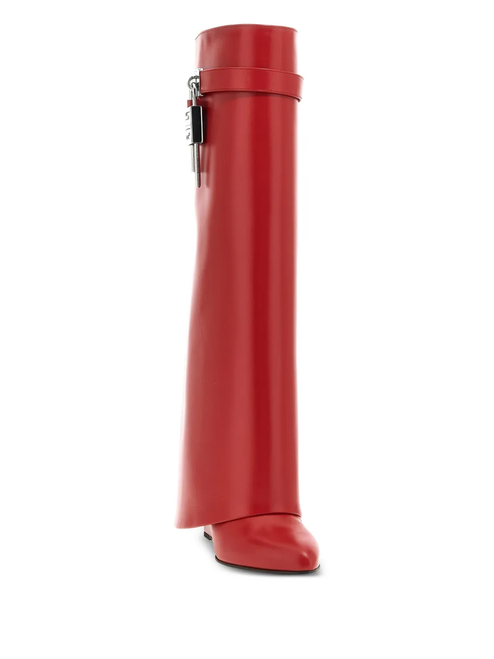 Givenchy 90mm Shark Lock knee-high boots Red