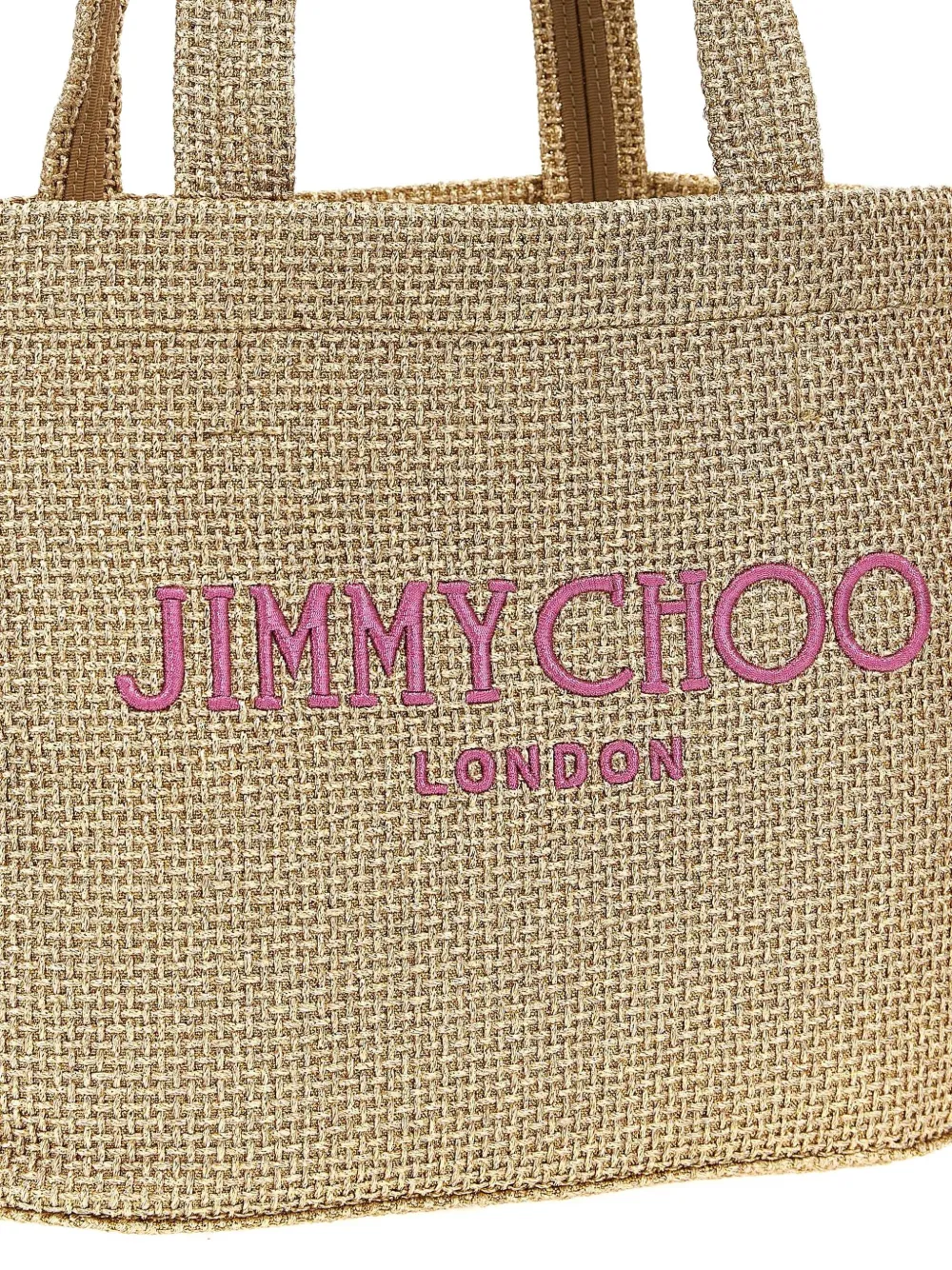Jimmy Choo woven tote bag Goud