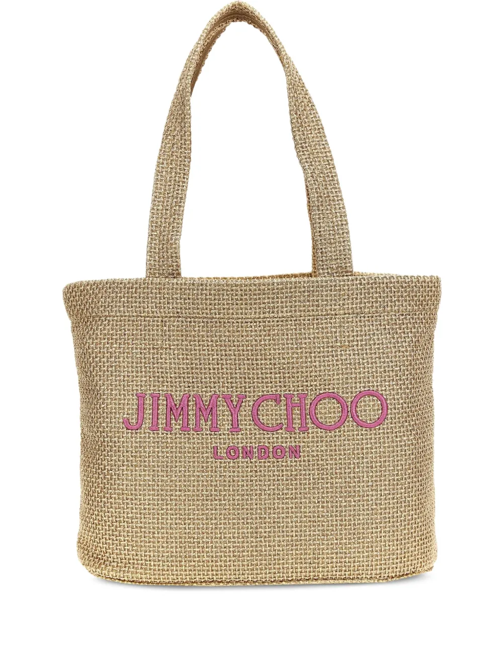 Jimmy Choo woven tote bag Goud