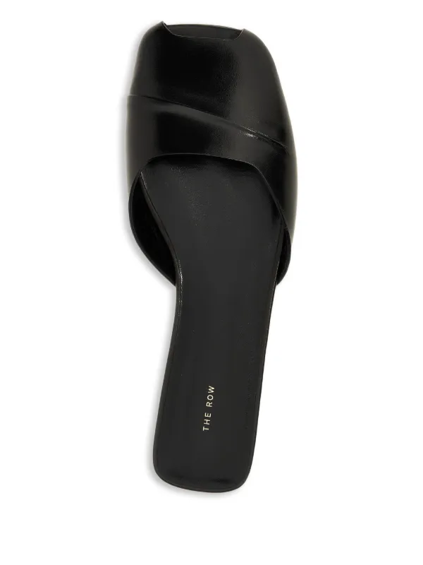サンダル・ミュール THE ROW 'Milla Flat' sandals Black The Row Milla Flat Sandals | Black | FARFETCH JO