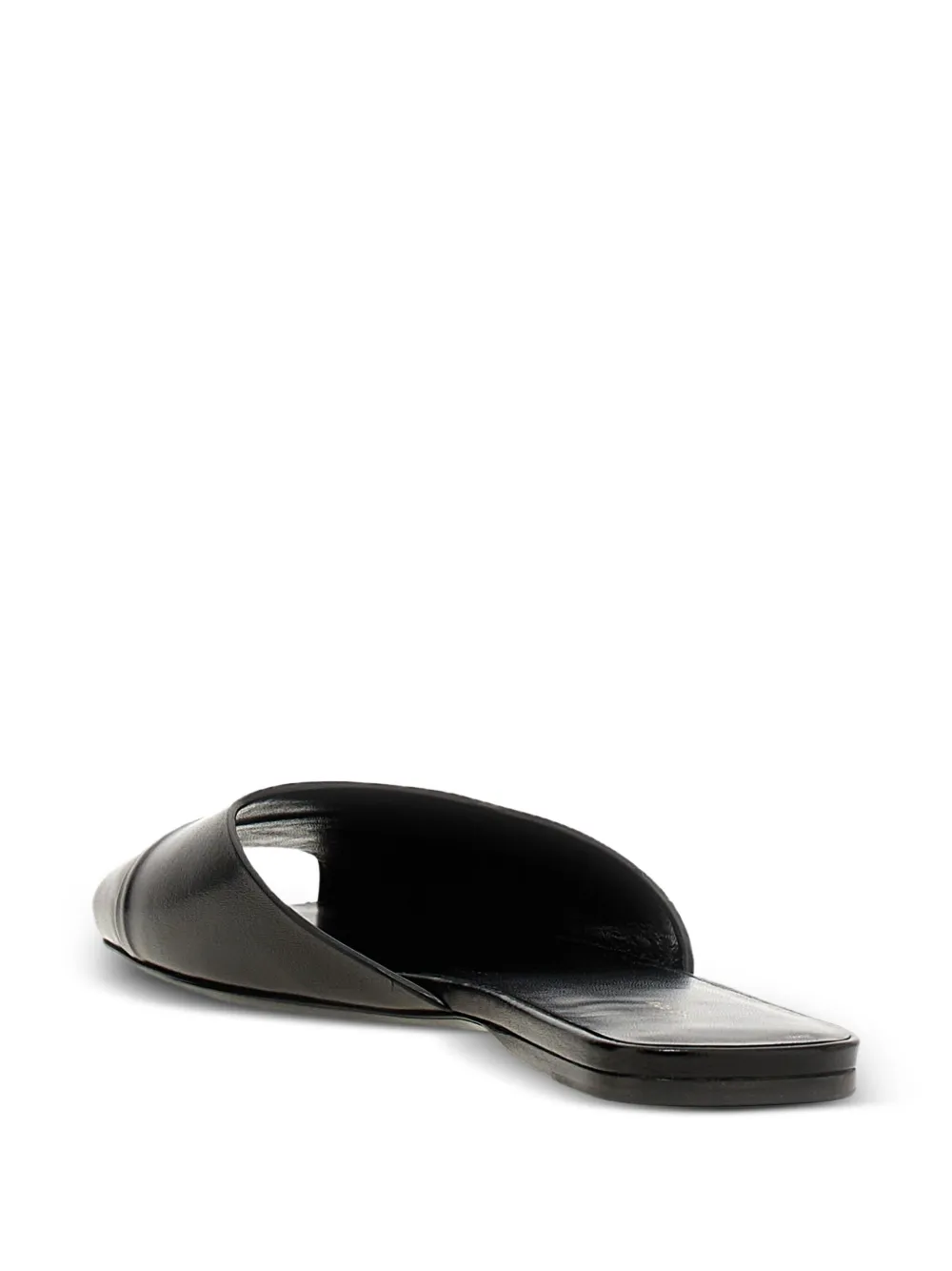 The Row Milla platte sandalen Zwart