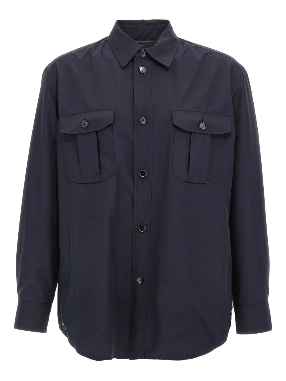Brioni Vagabond button-up overshirt | Blue | Image 1