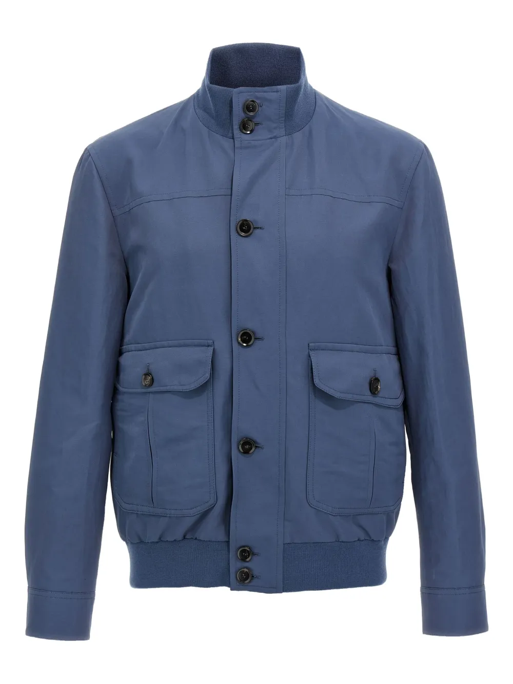 Brioni The 75th button-front bomber jacket | Blue | Image 1