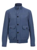 Brioni The 75th button-front bomber jacket - Blue
