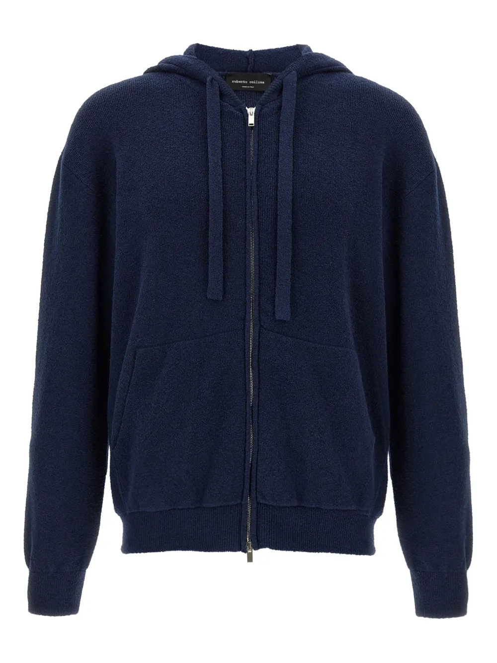 Roberto Collina Hoodie van badstof Blauw