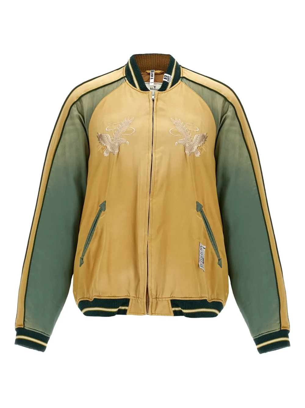 Maison MIHARA YASUHIRO Souvenir eagle-embroidered bomber jacket | Yellow | Image 1