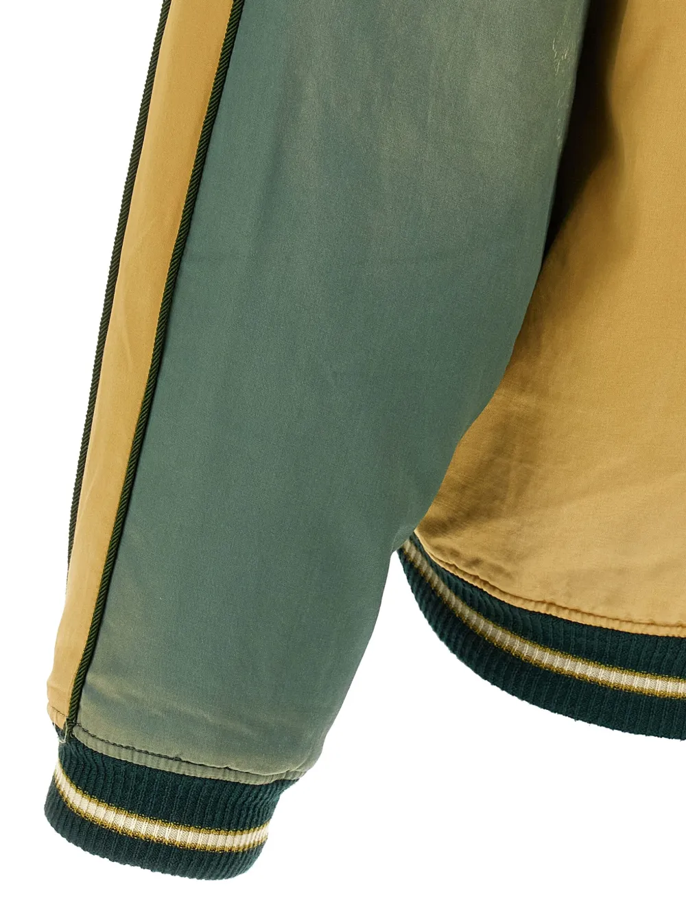 Maison MIHARA YASUHIRO Souvenir eagle-embroidered bomber jacket Geel