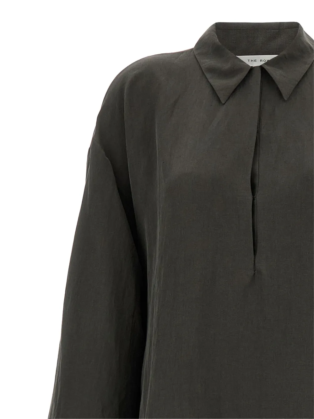 The Row Millen collared maxi dress Grijs