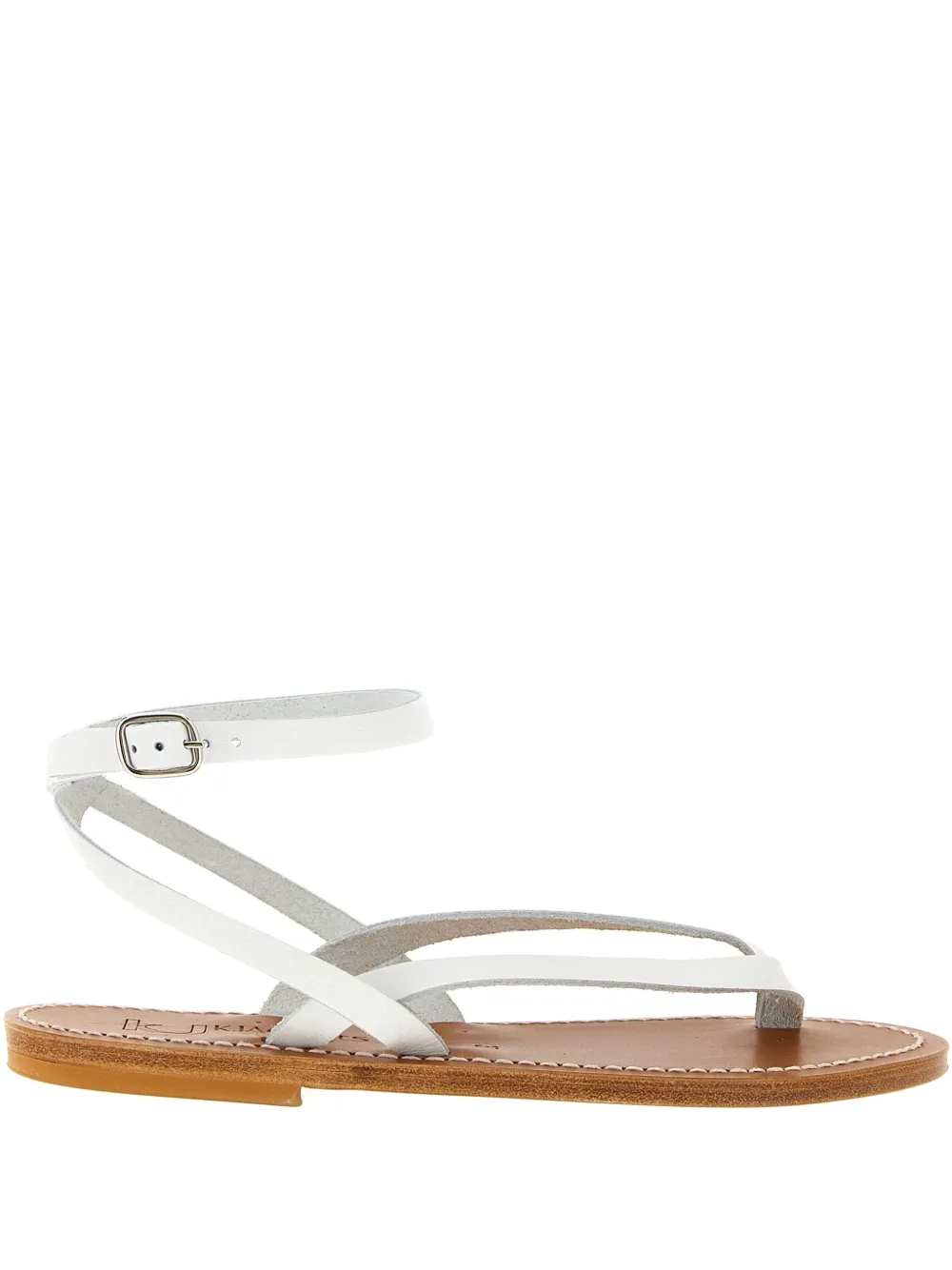 K. Jacques Smyrne double-ankle-strap leather sandals | White | Image 1