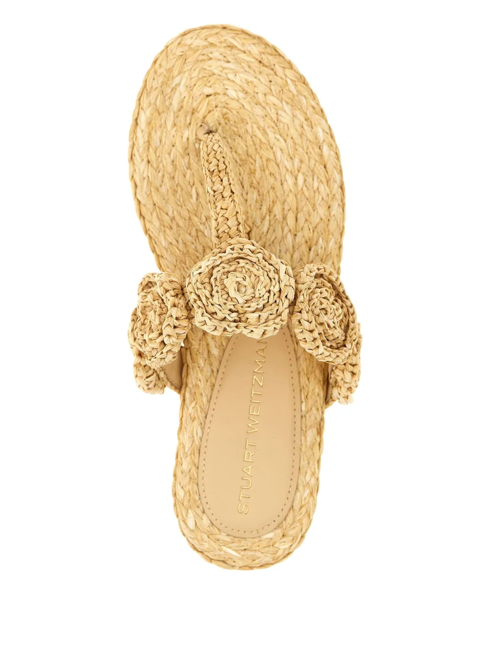 Stuart Weitzman Magnolia floral-embellished sandals Neutrals