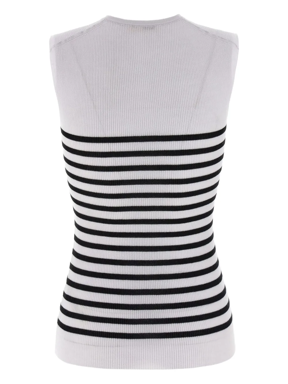 KHAITE striped sleeveless top Wit