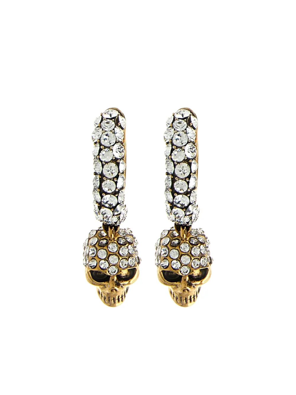 skull-charm hoop earrings