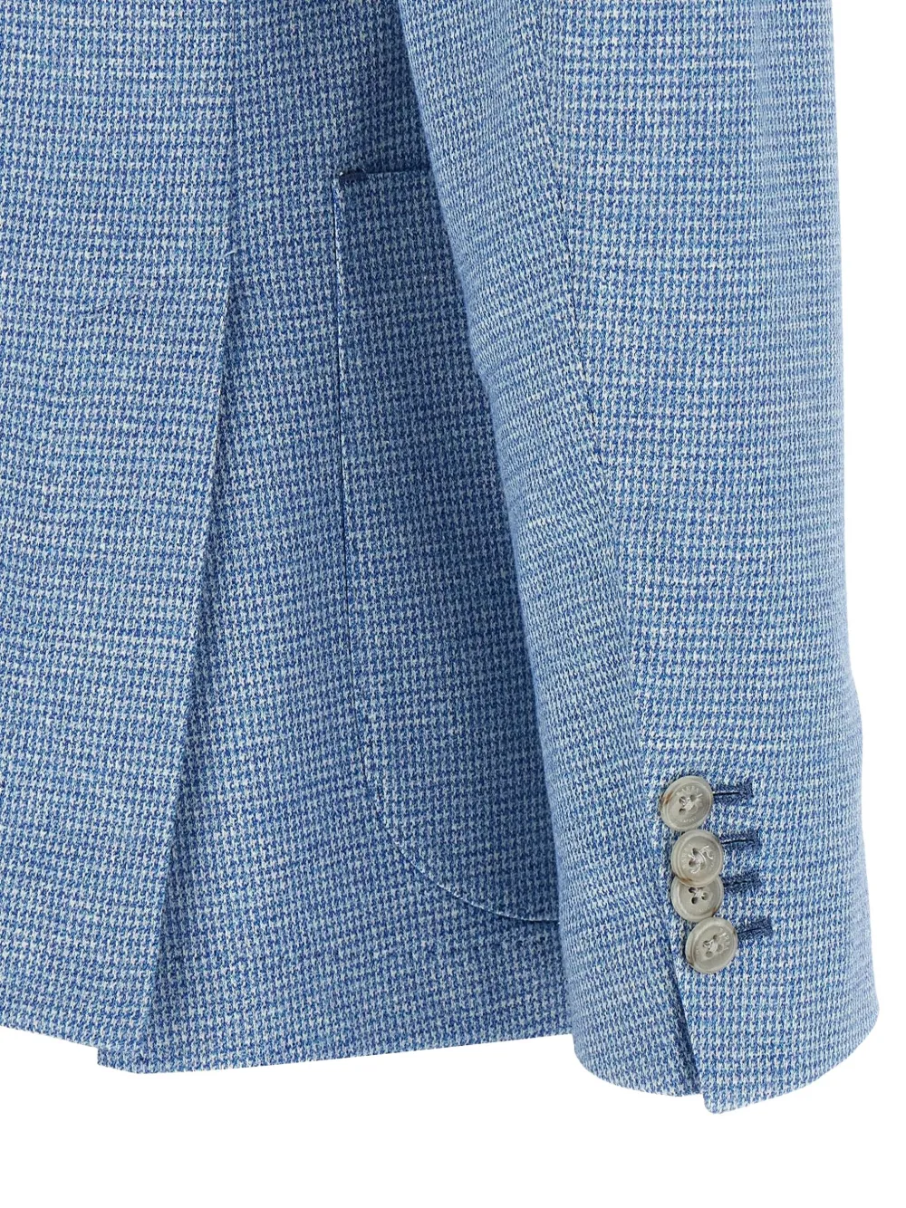 Barba Dynamic 201 blazer met pied-de-poule patroon Blauw