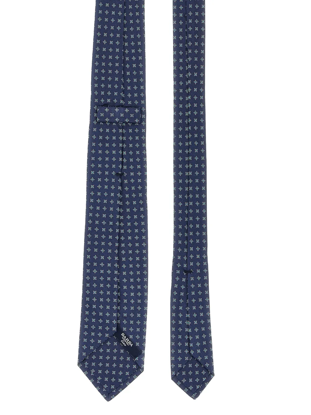 Barba Napoli Slim Pointed Tip Patterned Fabric Tie